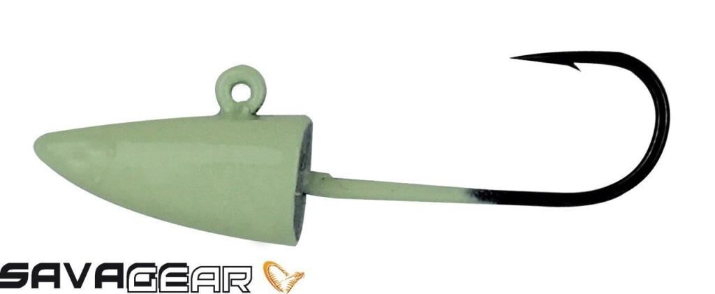 SAVAGE GEAR LRF Micro sandeel jigghead 2,5g #8 4pcs Glow Suni Yem
