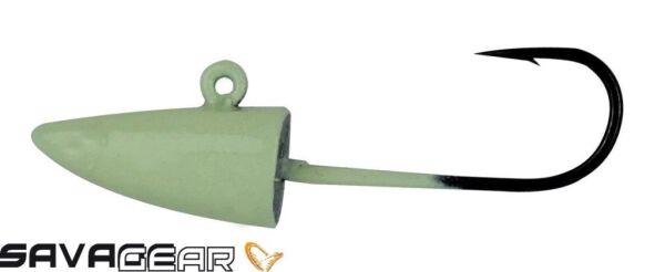 SAVAGE GEAR LRF Micro sandeel jigghead 2,5g #8 4pcs Glow Suni Yem