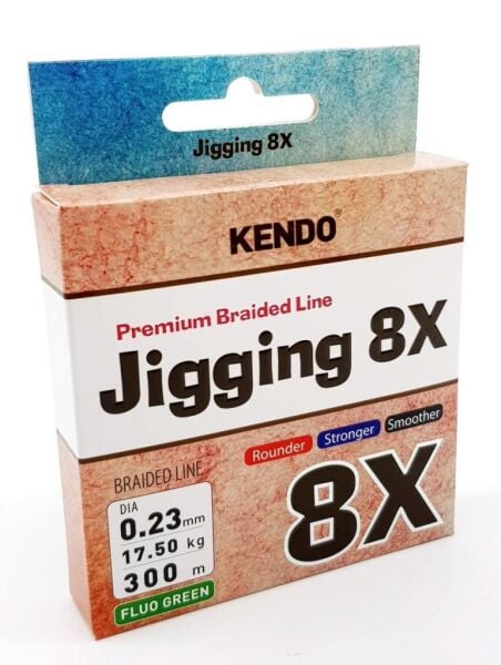 KENDO Jigging 8X Flash 300 mt Örgü / İp Misina - 0,16mm