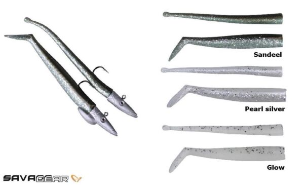 SAVAGE GEAR Mini Sandeel Kit 10 Adet (12+1+4+4) Suni Yem Pearl Silver
