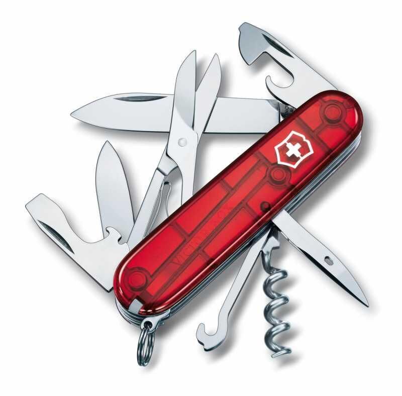 Victorinox Climber Çakı Şeffaf Kırmızı