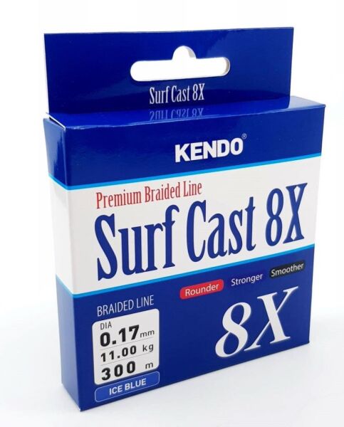 KENDO Surf Cast 8X Fighting 300 mt Buz Mavisi Örgü İp Misina - 0,13 mm