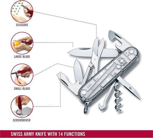 Victorinox Climber SilverTech Çakı Şeffaf Gümüş