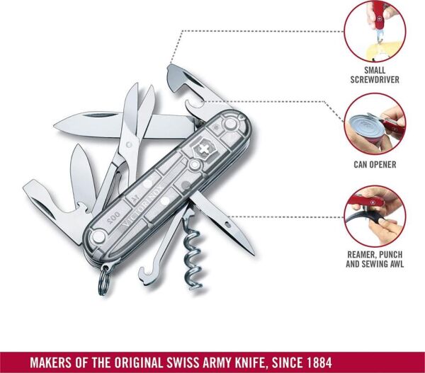 Victorinox Climber SilverTech Çakı Şeffaf Gümüş