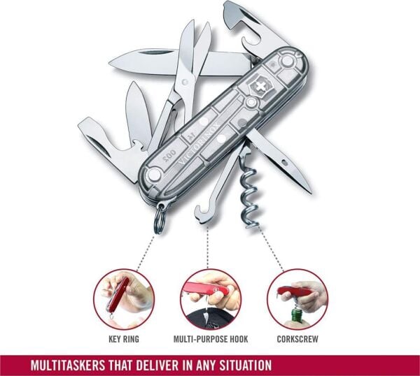 Victorinox Climber SilverTech Çakı Şeffaf Gümüş