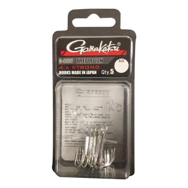 GAMAKATSU Hook Treble 22N/0 4x Strong 5 Pieces