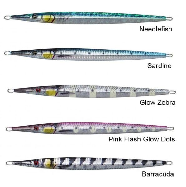 SAVAGE GEAR 3D Needle Jig 80 gr 19 cm Suni Yem Glow Zebra