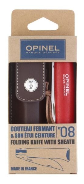 OPINEL Inox Kırmızı Sap 8 No Çakı