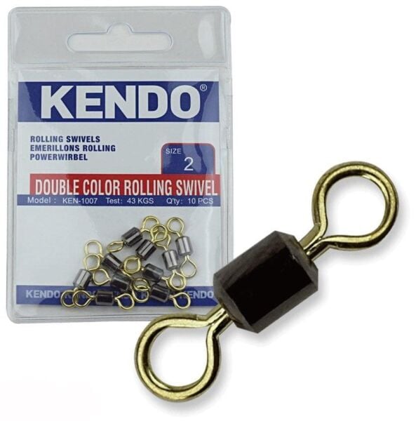 KENDO Double Color Rollıng Swivel 10 Adet (Fırdöndü) No 2