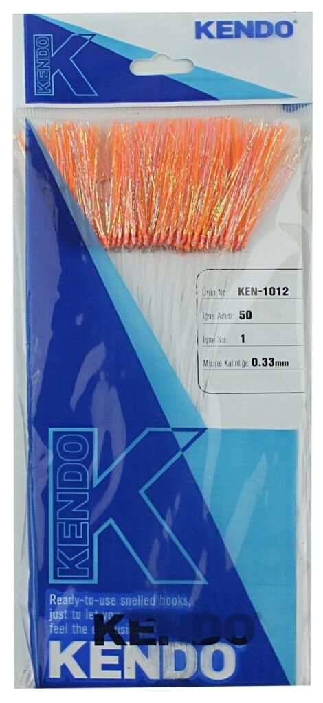 KENDO Özel Köstek 50 Adet İğne No:1 Turuncu Ördek