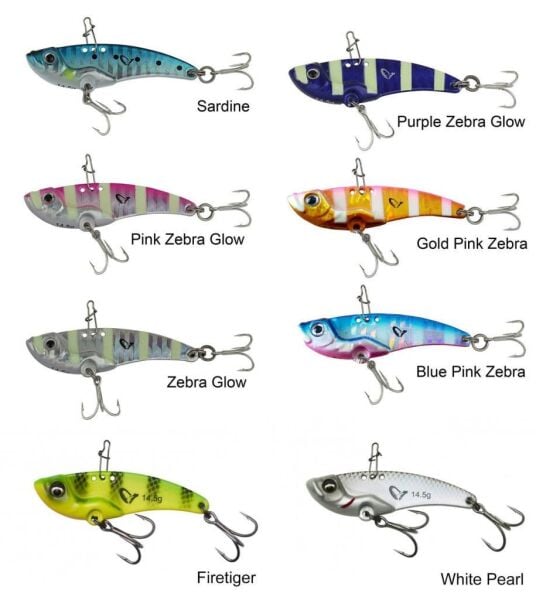 SAVAGE GEAR 3D VIB Blade 3,5 cm 4gr Suni Yem Purple Zebra Glow