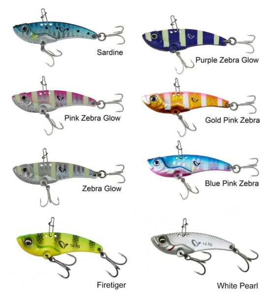 SAVAGE GEAR 3D VIB Blade 3,5 cm 4gr Suni Yem Purple Zebra Glow