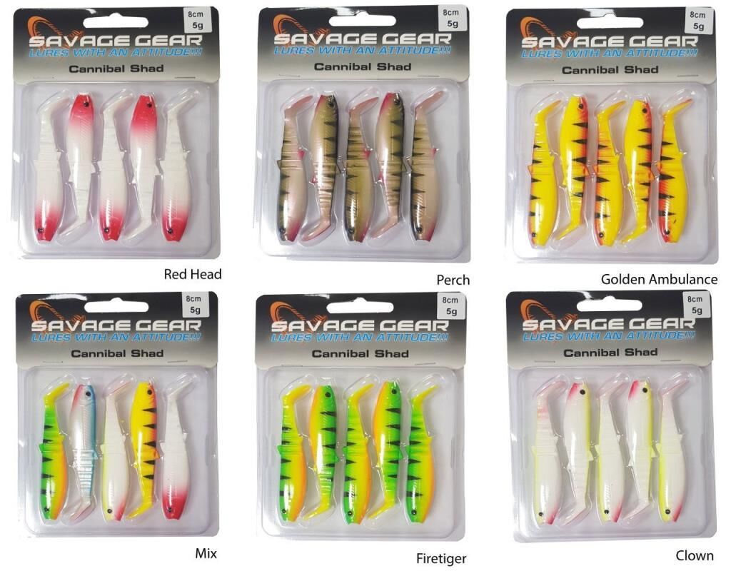 SAVAGE GEAR Cannibal 8cm 5 Adet Suni Yem Clown