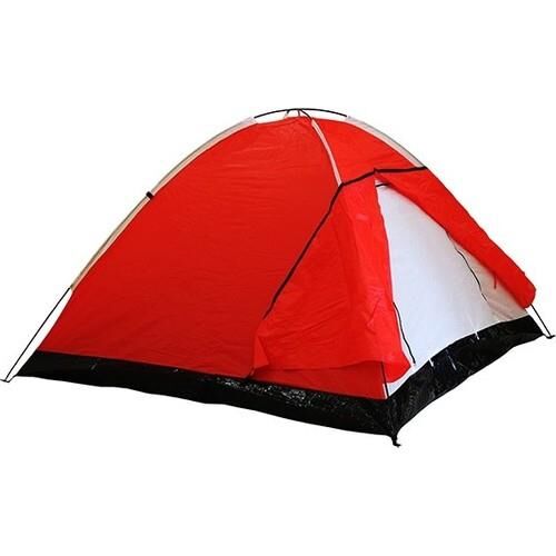 DFT 3 Kişilik Tek Kat Çadır 220x(200+70)x130cm - Kırmızı
