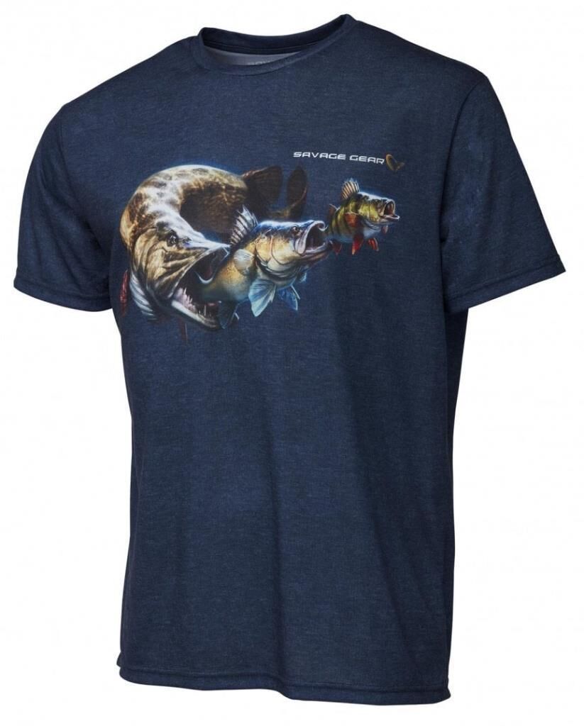 SAVAGE GEAR Cannibal T-Shirt Blue Melange - M