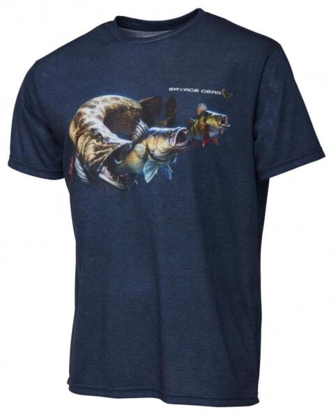 SAVAGE GEAR Cannibal T-Shirt Blue Melange - M