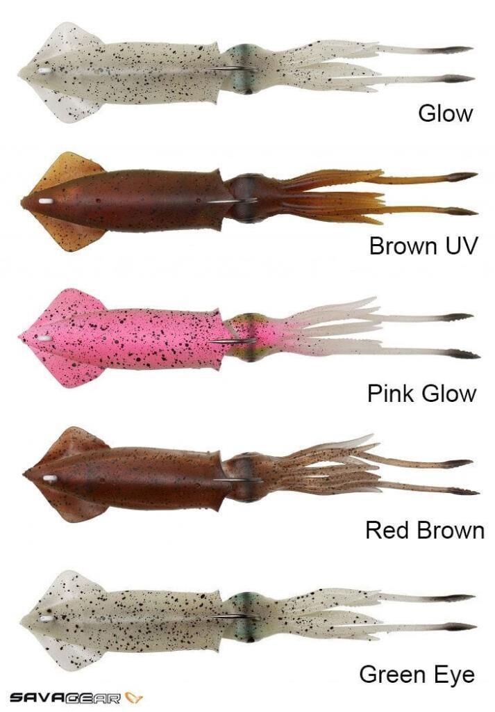 SAVAGE GEAR 3D TPE Swim Squid 260mm 126g 1 Adet Suni Yem Green Eye