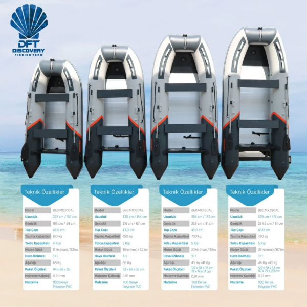 DFT DISCOVERY Şişme Bot MX360AL 360cm Seri