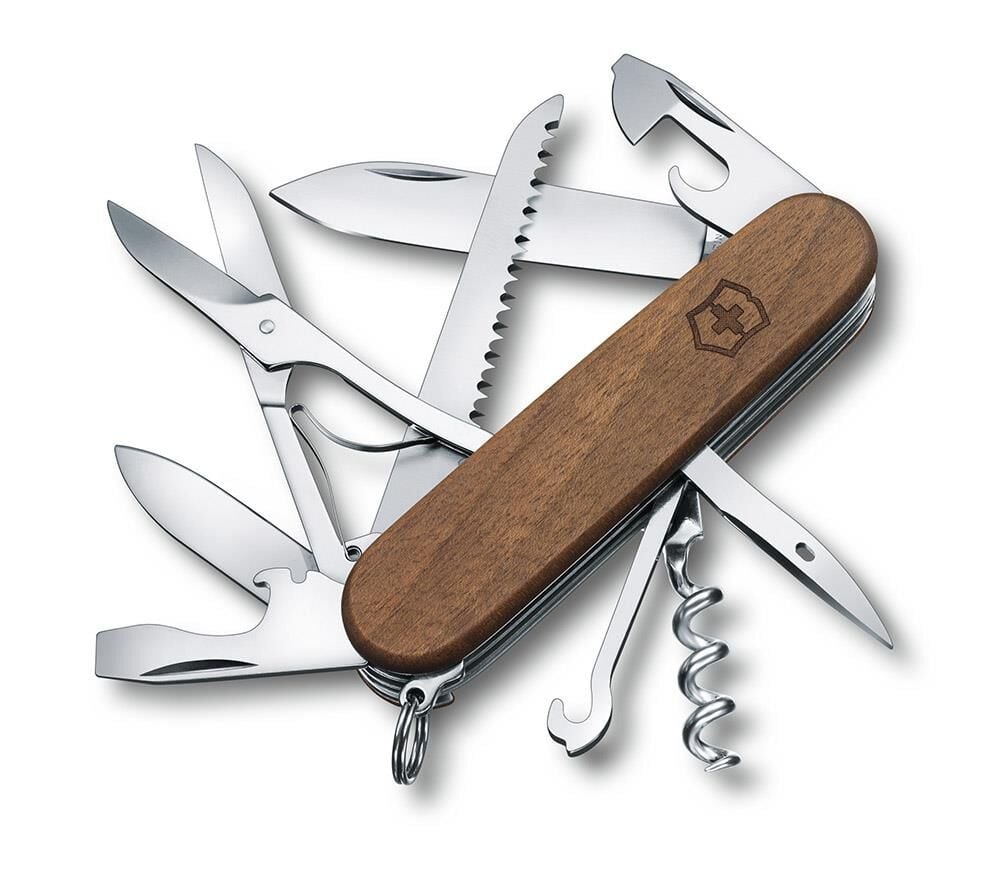 Victorinox Çakı Huntsman 91mm Ceviz Ağacı Yüzeyli